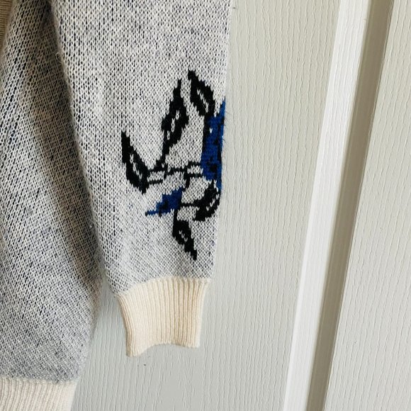 Womens Floral Open Front Hooded Cardigan Sweater Size M/L - Picture 3 of 7